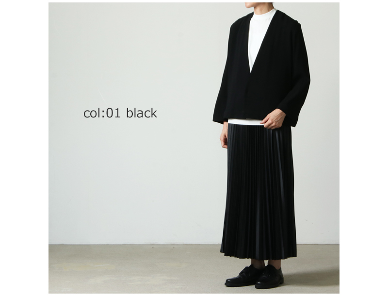 08sircus(ȥ) Leather satin pleated skirt