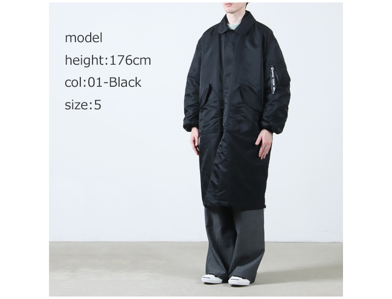 08sircus(ゼロエイトサーカス) 08sircus × TAION Down long MA-1 reversible