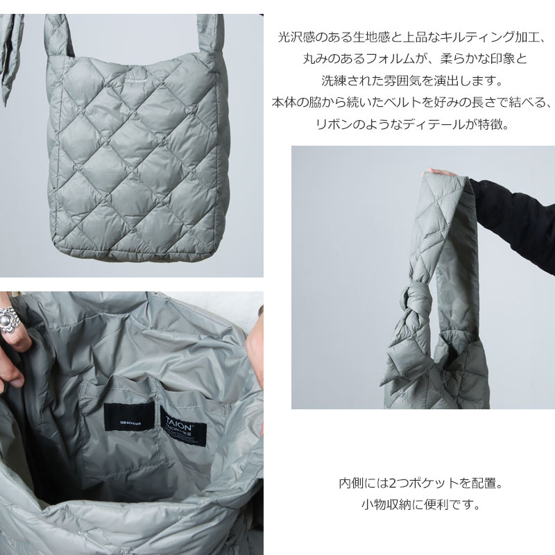 08sircus(ゼロエイトサーカス) 08sircus × TAION Down shoulder bag