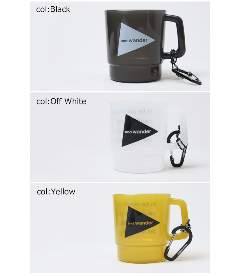and wander(アンドワンダー) and wander logo PP mug