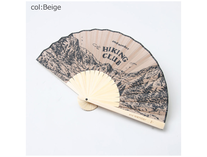 and wander(アンドワンダー) hiking club folding hand fan