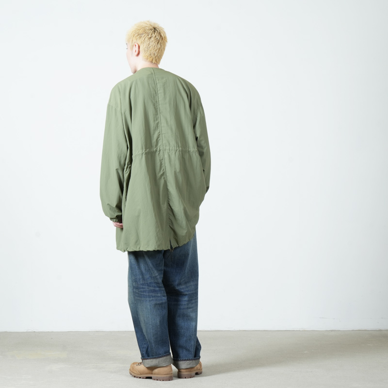 AXESQUIN(アクシーズクイン) TASLAN NYLON COLLARLESS COAT