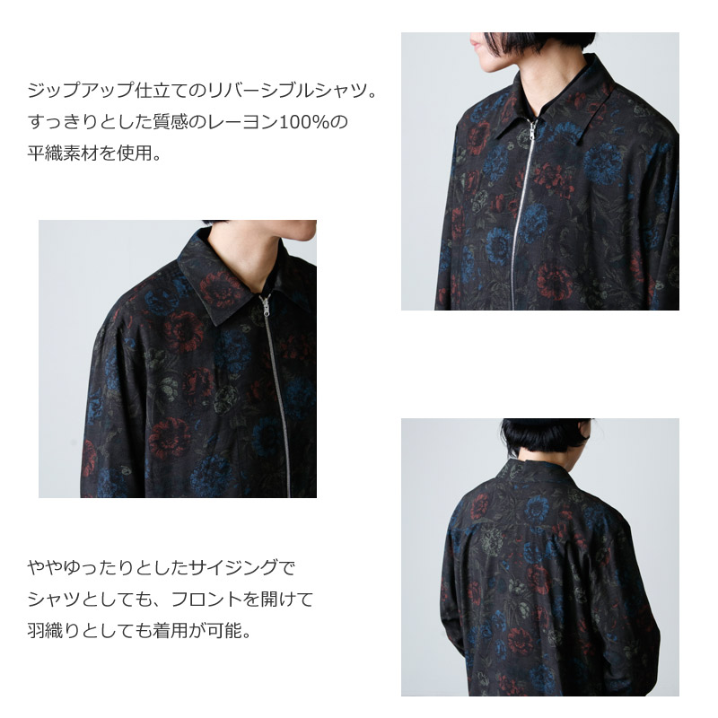 beautiful people(ӥ塼ƥեԡץ) Wface flower print zip up shirt