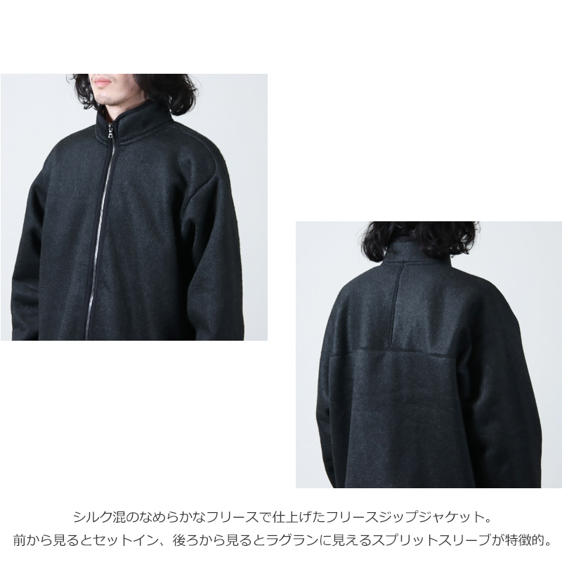blurhms(֥顼ॹ) Pe Silk Fleece ZIP Jacket