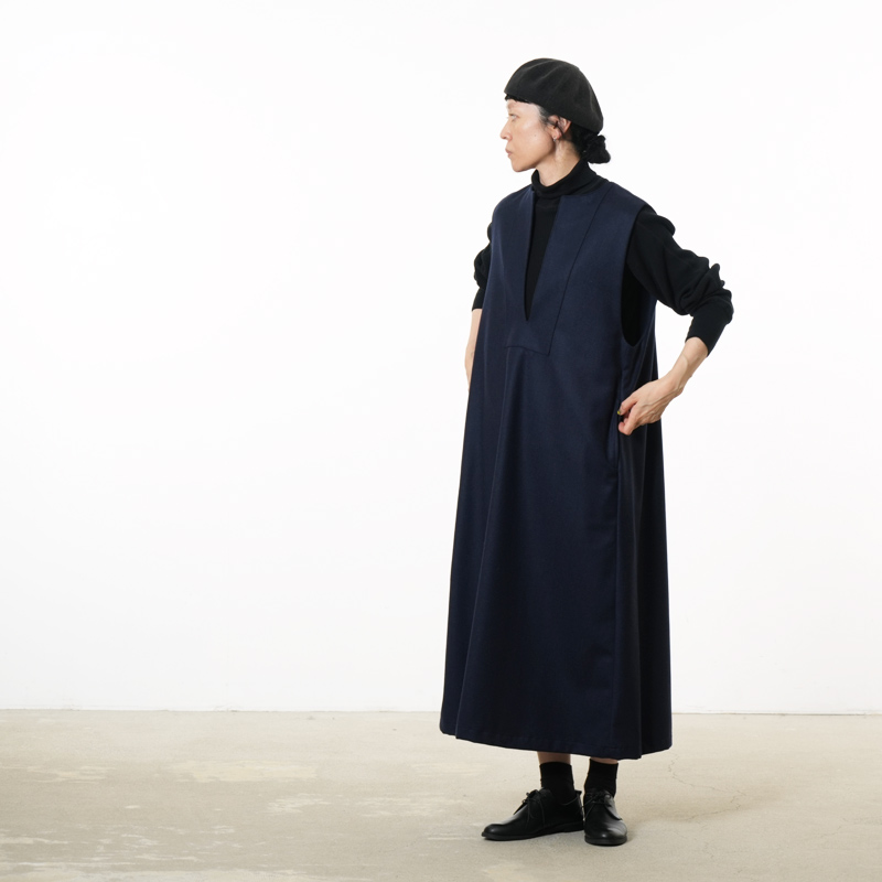 Charpentier de Vaisseau(シャルパンティエ ドゥ ヴェッソ) Darrel Washable Wool Dress