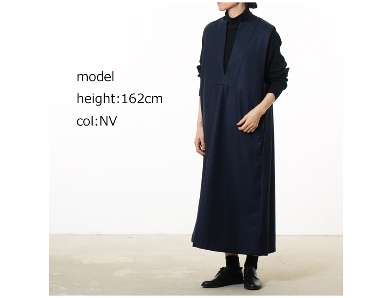 Charpentier de Vaisseau(シャルパンティエ ドゥ ヴェッソ) Darrel Washable Wool Dress
