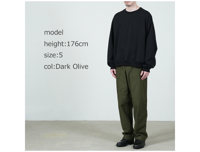 CIOTA(シオタ) Cotton Back-Sateen Baker Pants (Wide Tapered)(One Wash)