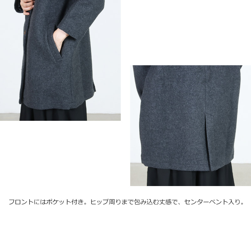 Commencement(コメンスメント) No collar wool coat