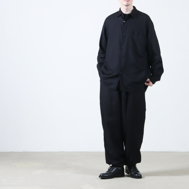 COMOLI(コモリ) カシミヤシルク 製品染シャツ