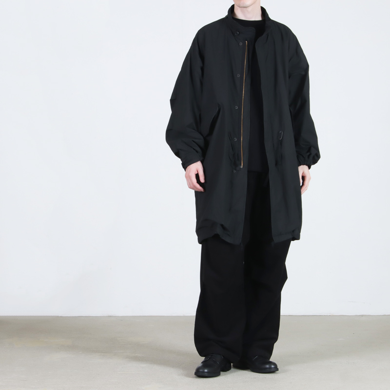 COMOLI(コモリ) コットンナイロン ミリタリーフーデッドコート