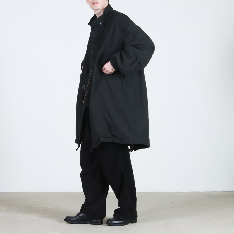 COMOLI(コモリ) コットンナイロン ミリタリーフーデッドコート