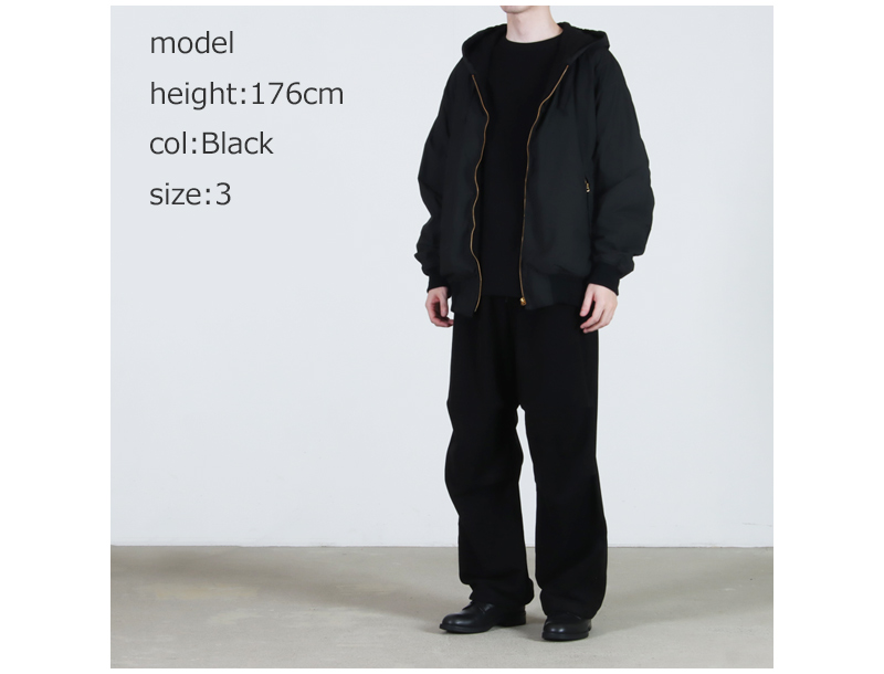 COMOLI(コモリ) コットンナイロン ジップパーカ