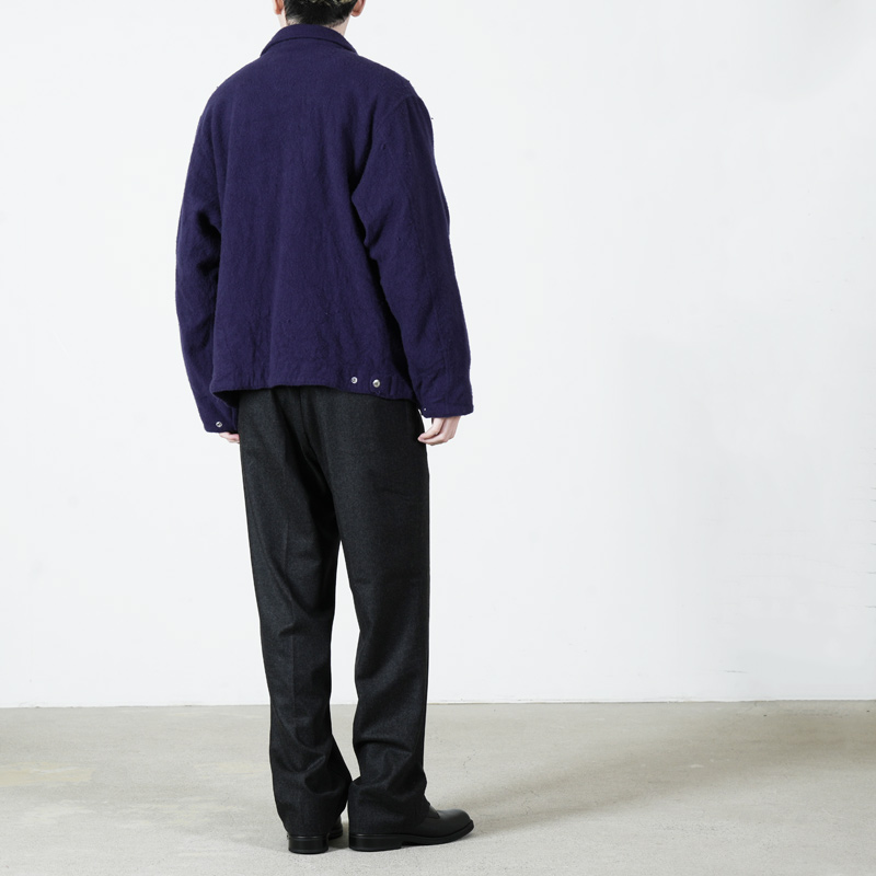 COMOLI(コモリ) 縮絨ウール ジップショートジャケット