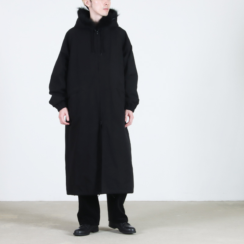 COMOLI(コモリ) フーデッド ロングコート