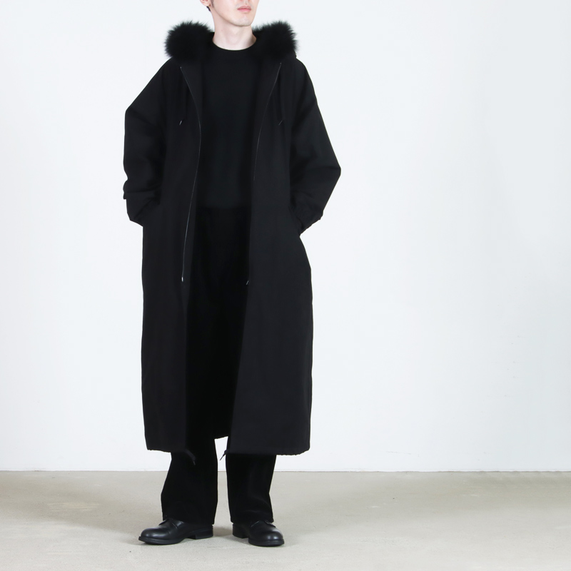 COMOLI(コモリ) フーデッド ロングコート