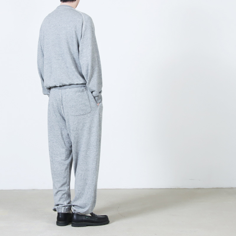 COMOLI(コモリ) グレー裏毛 クルーネック