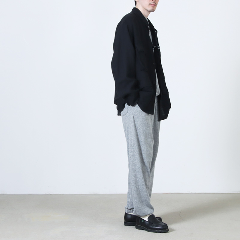 COMOLI(コモリ) グレー裏毛 クルーネック