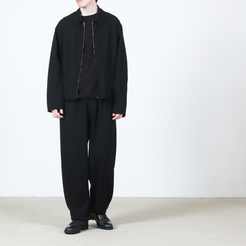 COMOLI(コモリ) シルクネップ ドローストリングパンツ