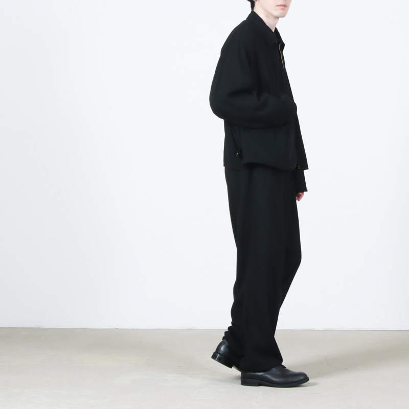 COMOLI(コモリ) シルクネップ ドローストリングパンツ