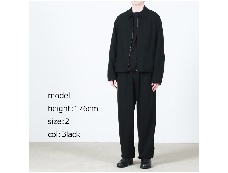 COMOLI(コモリ) シルクネップ ドローストリングパンツ