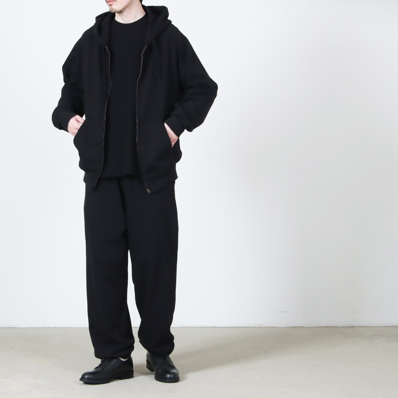 COMOLI(コモリ) LWコットン裏毛 ジップパーカ