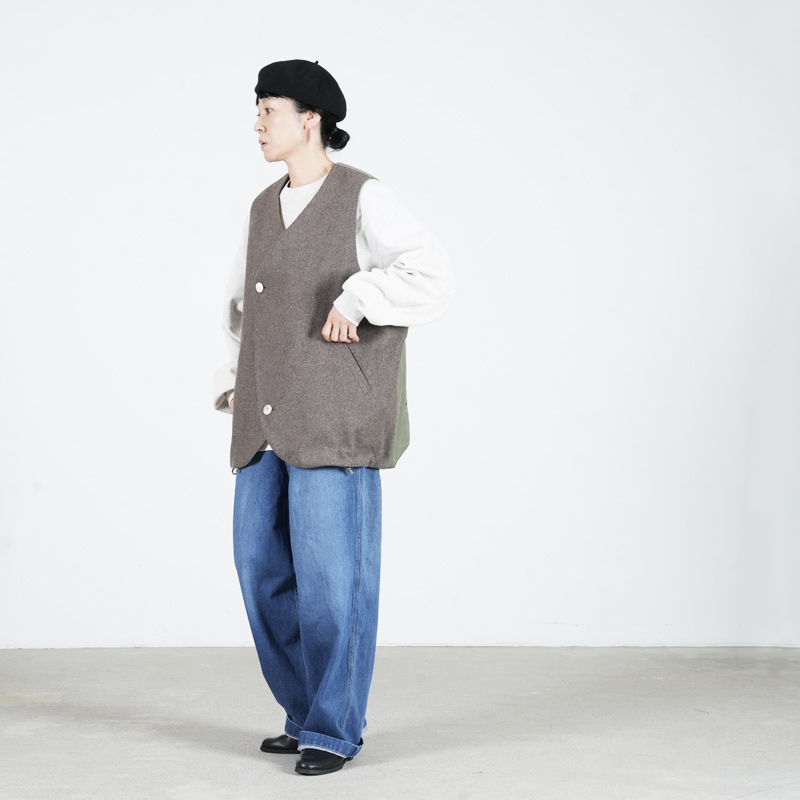 Dulcamara(ドゥルカマラ) ヴィンテージNYラウンドカットパデッドベスト