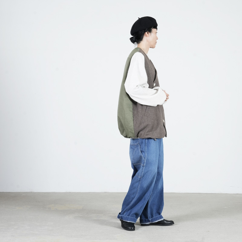 Dulcamara(ドゥルカマラ) ヴィンテージNYラウンドカットパデッドベスト