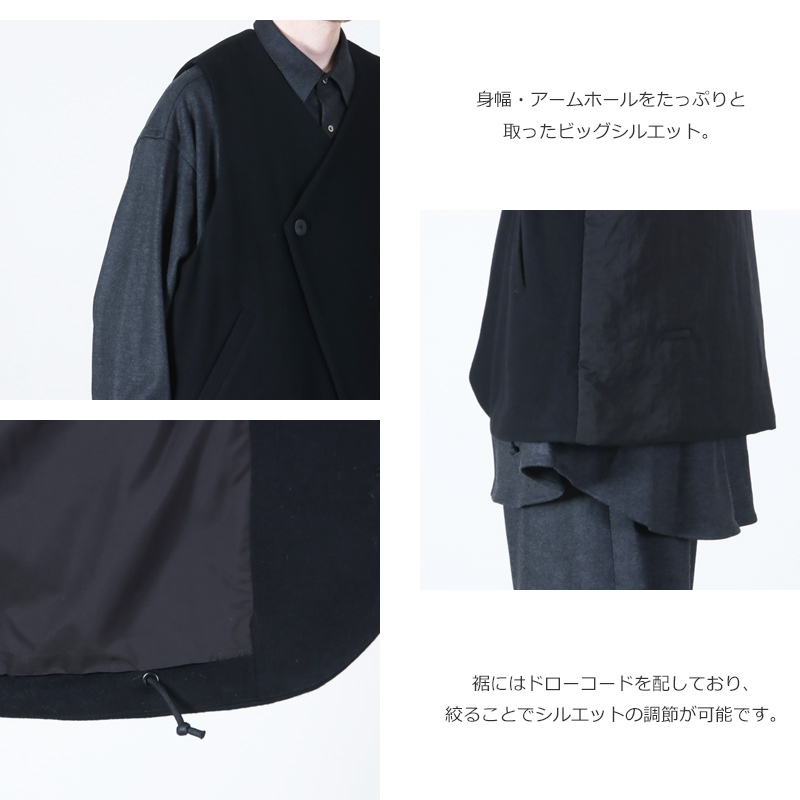 Dulcamara(ドゥルカマラ) ヴィンテージNYラウンドカットパデッドベスト