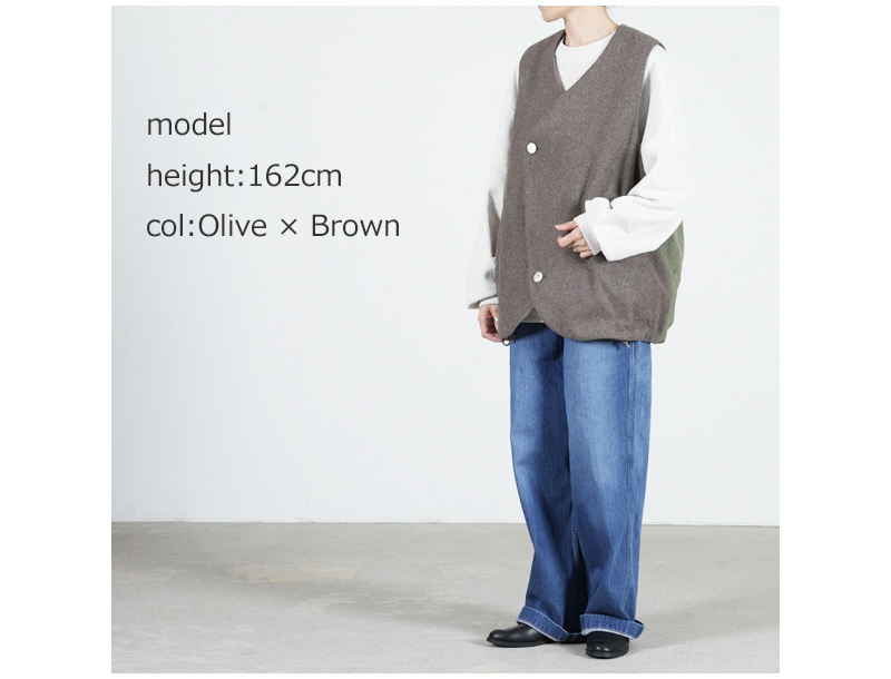 Dulcamara(ドゥルカマラ) ヴィンテージNYラウンドカットパデッドベスト