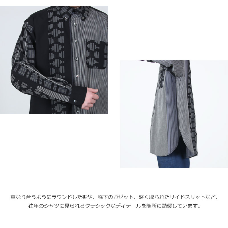 ENGINEERED GARMENTS(エンジニアードガーメンツ) 19 Century BD Shirt - Multi Pattern Stripe Jacquard