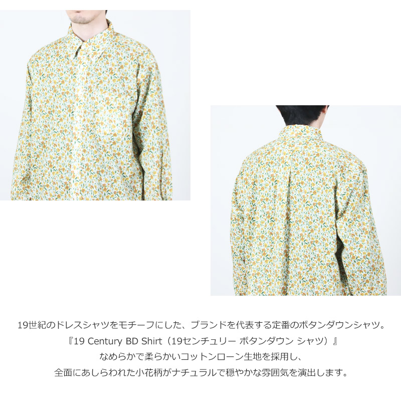 ENGINEERED GARMENTS(エンジニアードガーメンツ) 19 Century BD Shirt - Small Floral Cotton Lawn