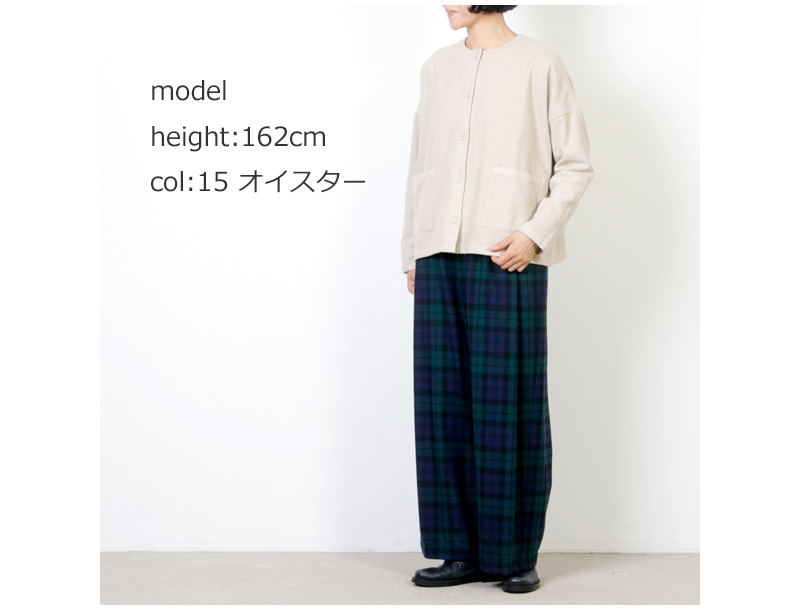 evameva(२) Flannel cotton square cardigan