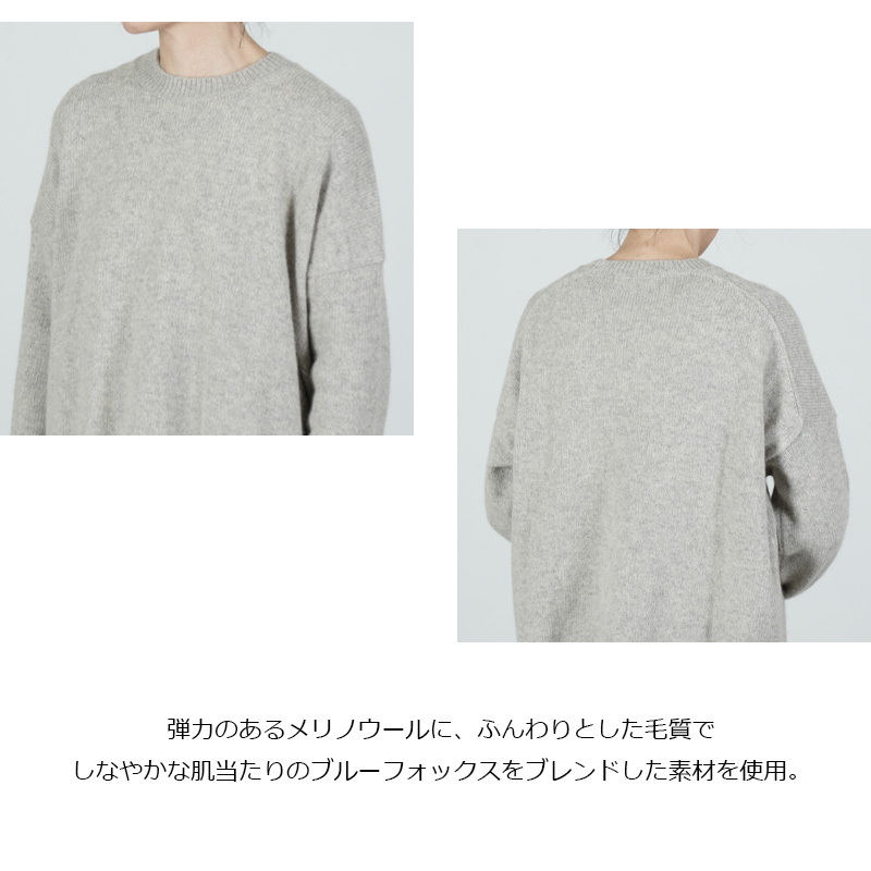 evameva(エヴァムエヴァ) wool fox pullover