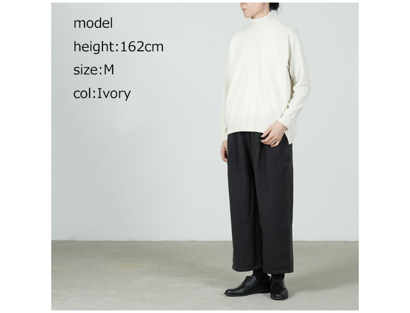 evameva(エヴァムエヴァ) wool turtleneck