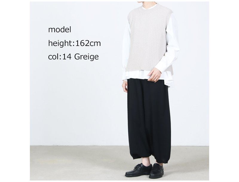 evameva(エヴァムエヴァ) cotton linen vest