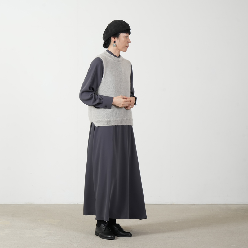 evameva(エヴァムエヴァ) mohair silk vest