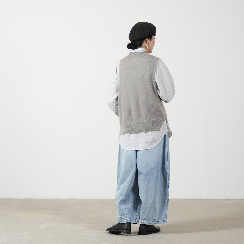 evameva(エヴァムエヴァ) mohair silk vest
