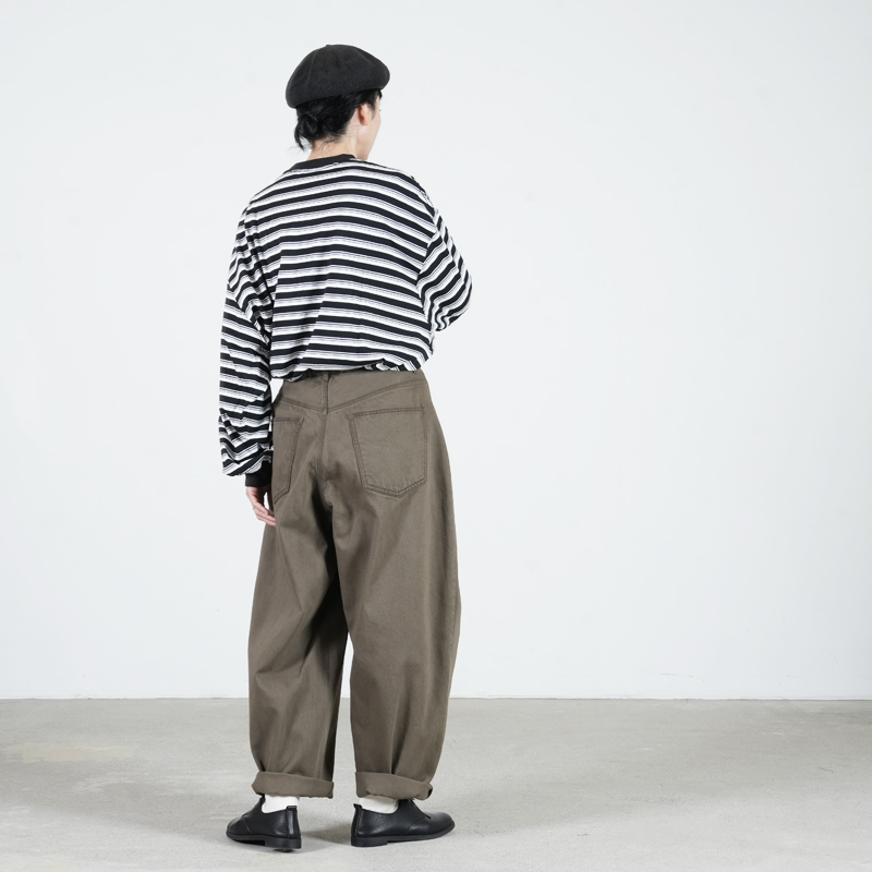 FACTORY(ファクトリー) 綿デニム オーバータックパンツ
