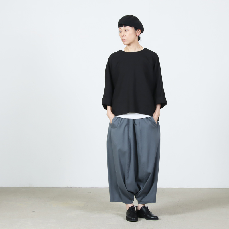 FACTORY(ファクトリー) アイリッシュリネン(シワ加工)スリップオンブラウス