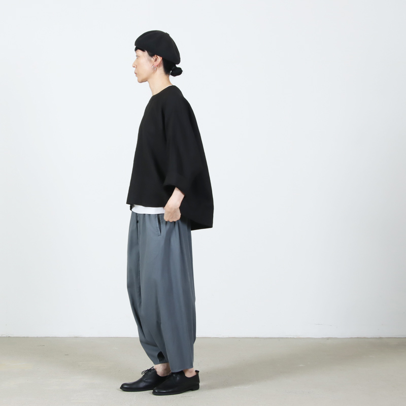 FACTORY(ファクトリー) アイリッシュリネン(シワ加工)スリップオンブラウス