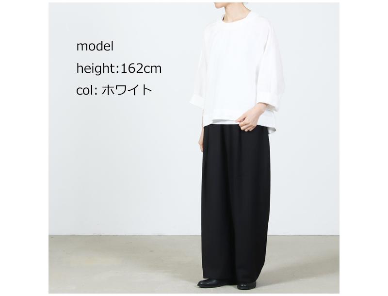 FACTORY(ファクトリー) アイリッシュリネン(シワ加工)スリップオンブラウス