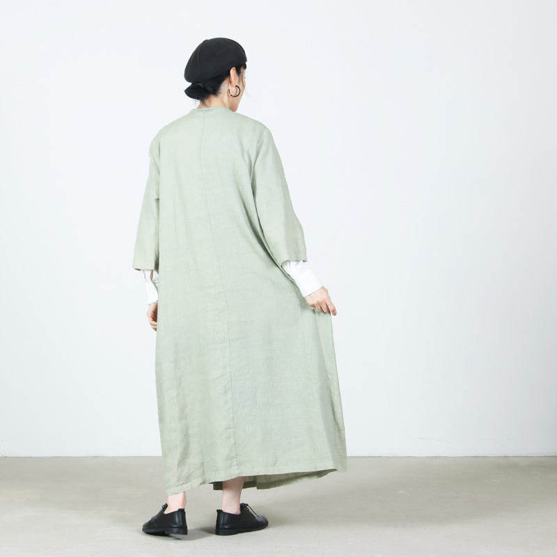 FACTORY(ファクトリー) フランスリネン Vネックワンピース