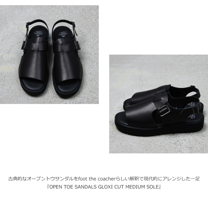 foot the coacher(フットザコーチャー) OPEN TOE SANDALS GLOXI CUT MEDIUM SOLE