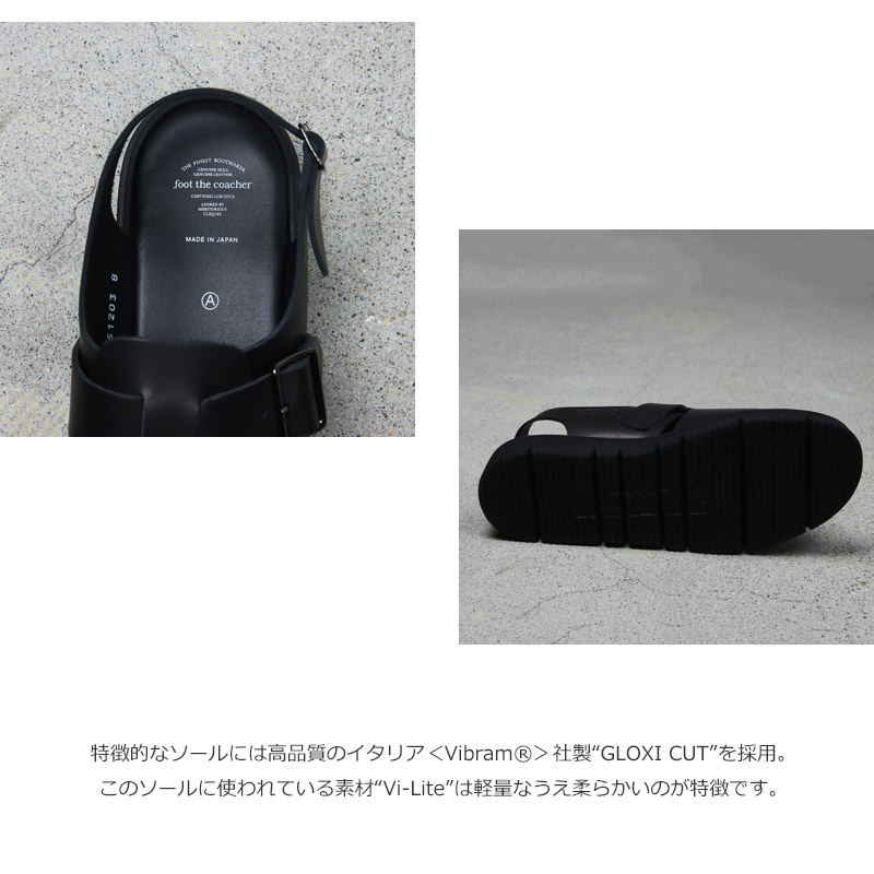 foot the coacher(フットザコーチャー) OPEN TOE SANDALS GLOXI CUT MEDIUM SOLE