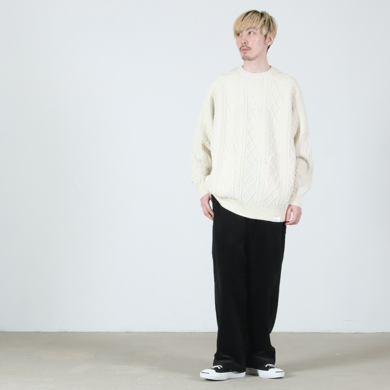 Fresh Service(フレッシュサービス) SHETLAND WOOL x SOLOTEX  TECH FISHERMAN SWEATER