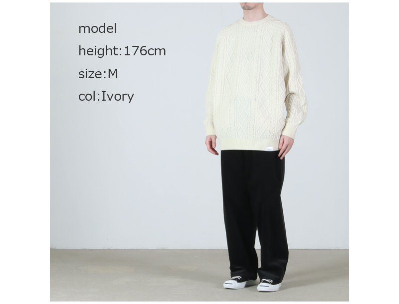 Fresh Service(フレッシュサービス) SHETLAND WOOL x SOLOTEX  TECH FISHERMAN SWEATER
