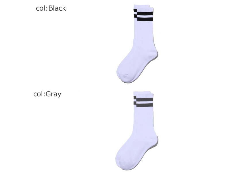 Fresh Service(フレッシュサービス) 2-PACK LINE CREW SOCKS