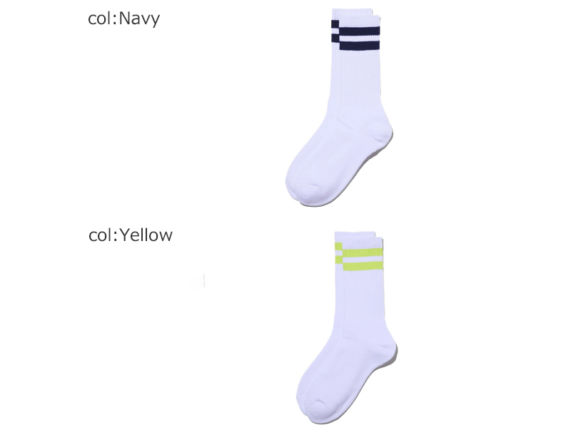 Fresh Service(フレッシュサービス) 2-PACK LINE CREW SOCKS