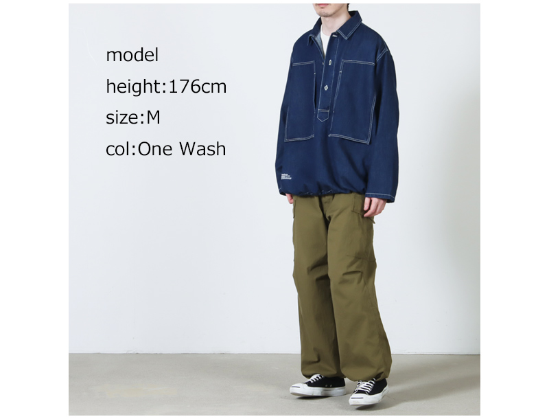Fresh Service(フレッシュサービス) DENIM PULLOVER SHIRT