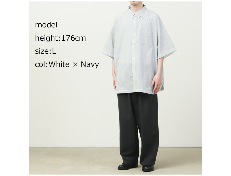 Fresh Service(フレッシュサービス) SEERSUCKER S/S B.D SHIRT